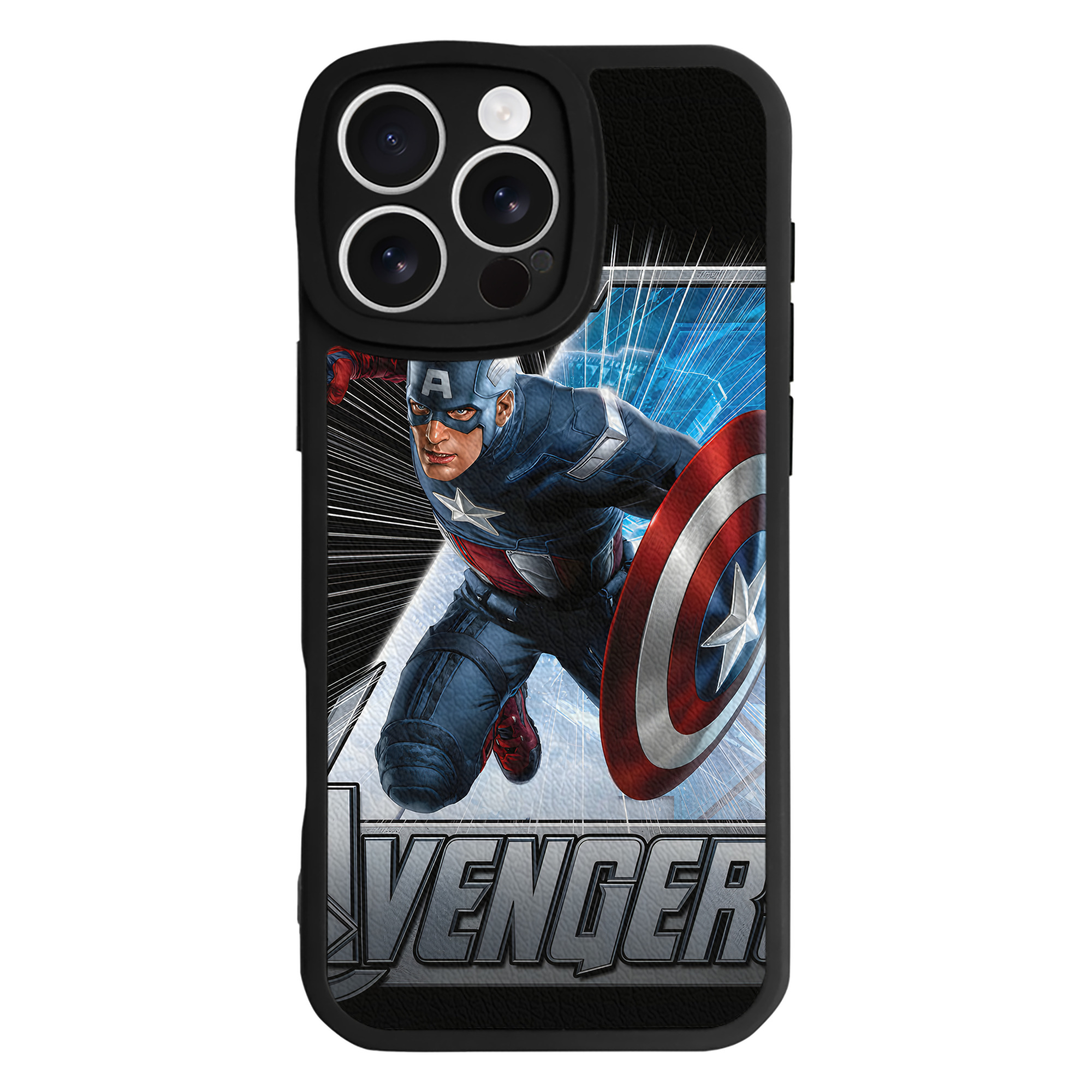 （画像用） アベンジャーズ The Avengers 【iPhone 16シリーズ対応】シリコンスマホケース（レザー調） 材質：シリコン